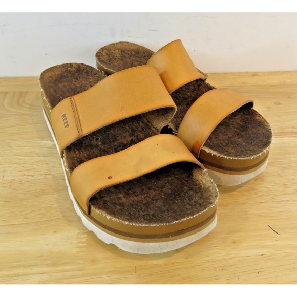 Reef Shoes - REEF Cushion Vista Hi Women's Sz 7.5M Sandals Cognac Camel Brown